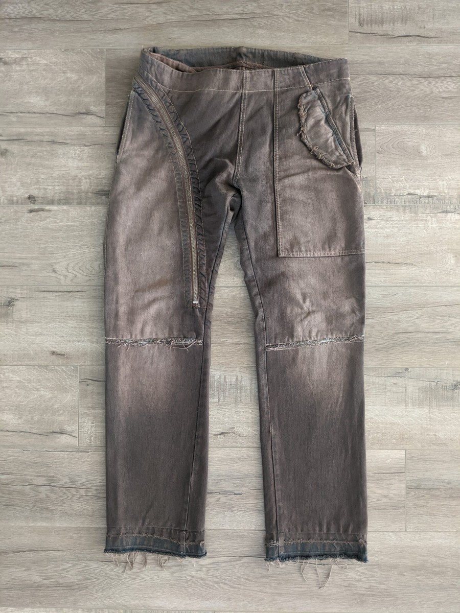 Rick Owens FW06 Brown Aircut Denim Size 33