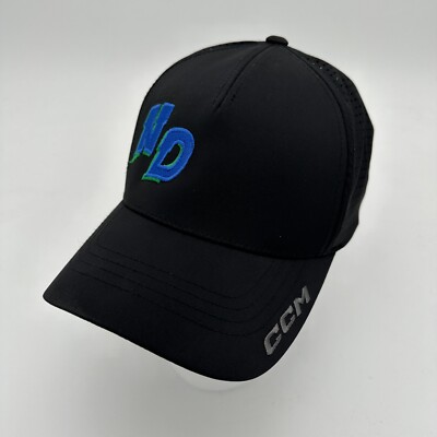 ND Hockey CCM Hat Men's OSFA Embroidered Black Cap Strap Back
