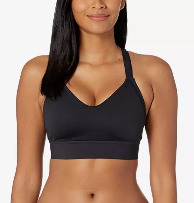 Brooks L65336 Women's Black Drive Interlace Running Sports Bra Size 32DD/E