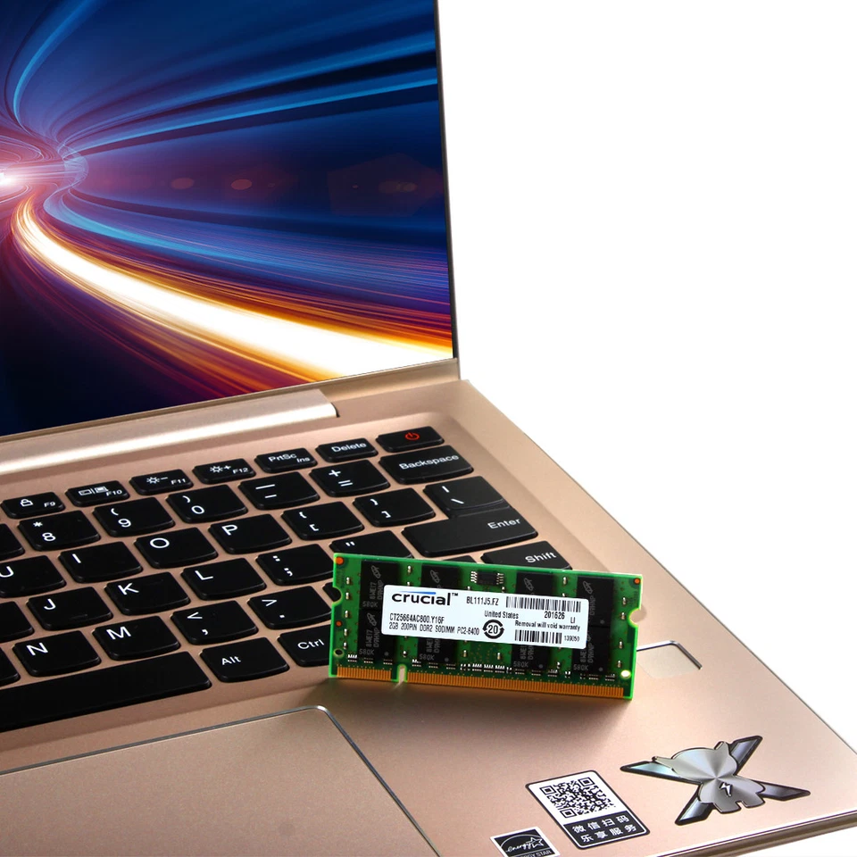 Crucial 4GB 2x2GB PC2-6400 2RX8 DDR2-800MHz 200PIN SODIMM RAM Laptop Memory - Image 4 of 4