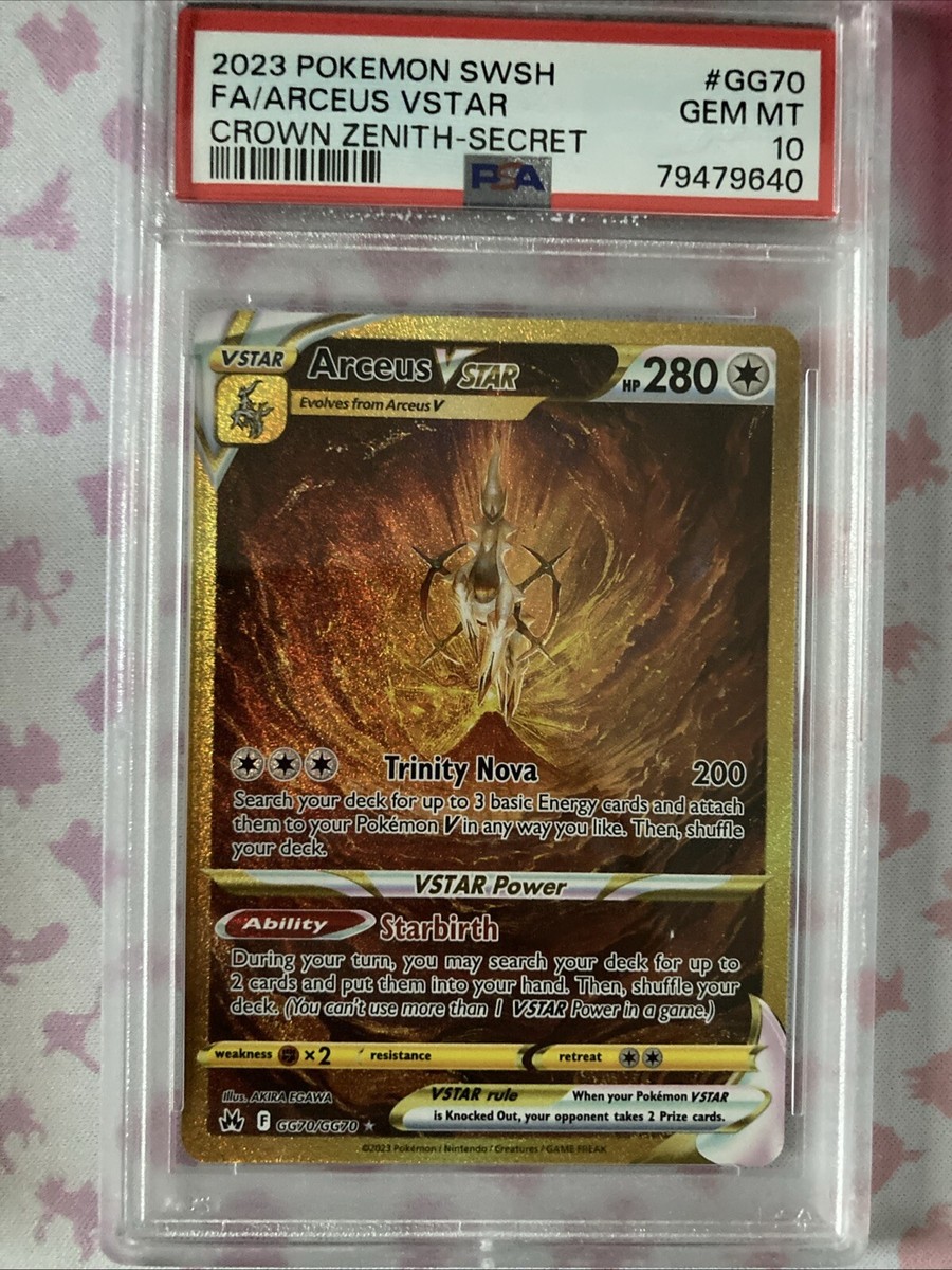 Pokemon TCG Arceus VSTAR GG70 Crown Zenith English Gold Card Pokemon TCG Arceus VSTAR GG70 Crown Zenith English Gold Card