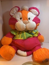 Fisher Price Puffalump Tiger Plush 1987 Pink Orange Wild Thing Floral Shirt