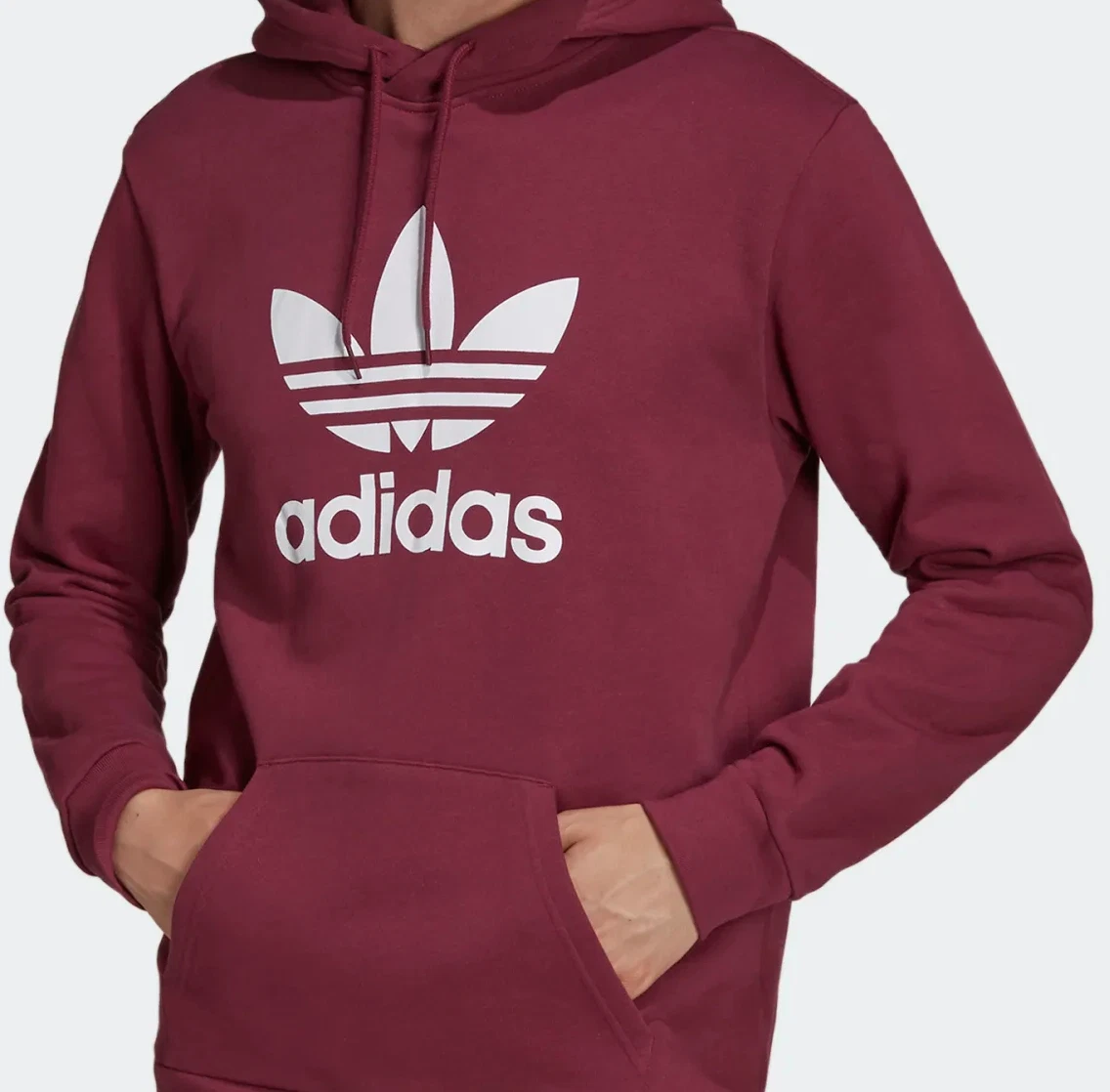 Adidas hoodie 2025 mens burgundy
