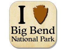 4" i love heart big bend national park arrowhead sticker made in the usa