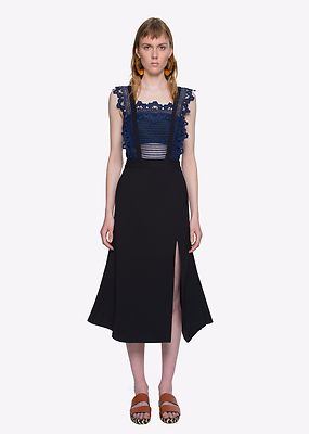 knee length dresses for ladies Black Cut-Out Sleeveless Midi Dress & Open Front Long Sleeve Cover-Up Set  /3-2-1 main image 0
