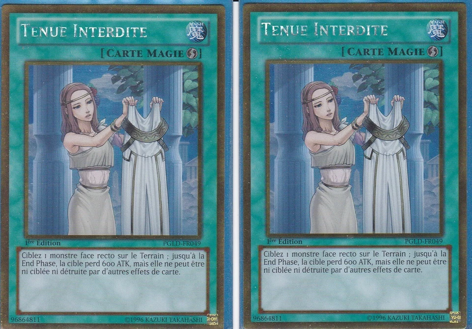 Yu-Gi-Oh! 2x Tenue Interdite PGLD-FR049 1ère Ed. Premium Gold Rare COMME NEUF !! - Photo 1/1