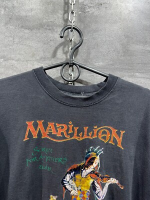Vintage モリンフェンTシャツ　mtg Shirt XL Morinfen Vintage MARILLION SCRIPT FOR AJESTER'S TEAR Rock T-Shirt Size XL