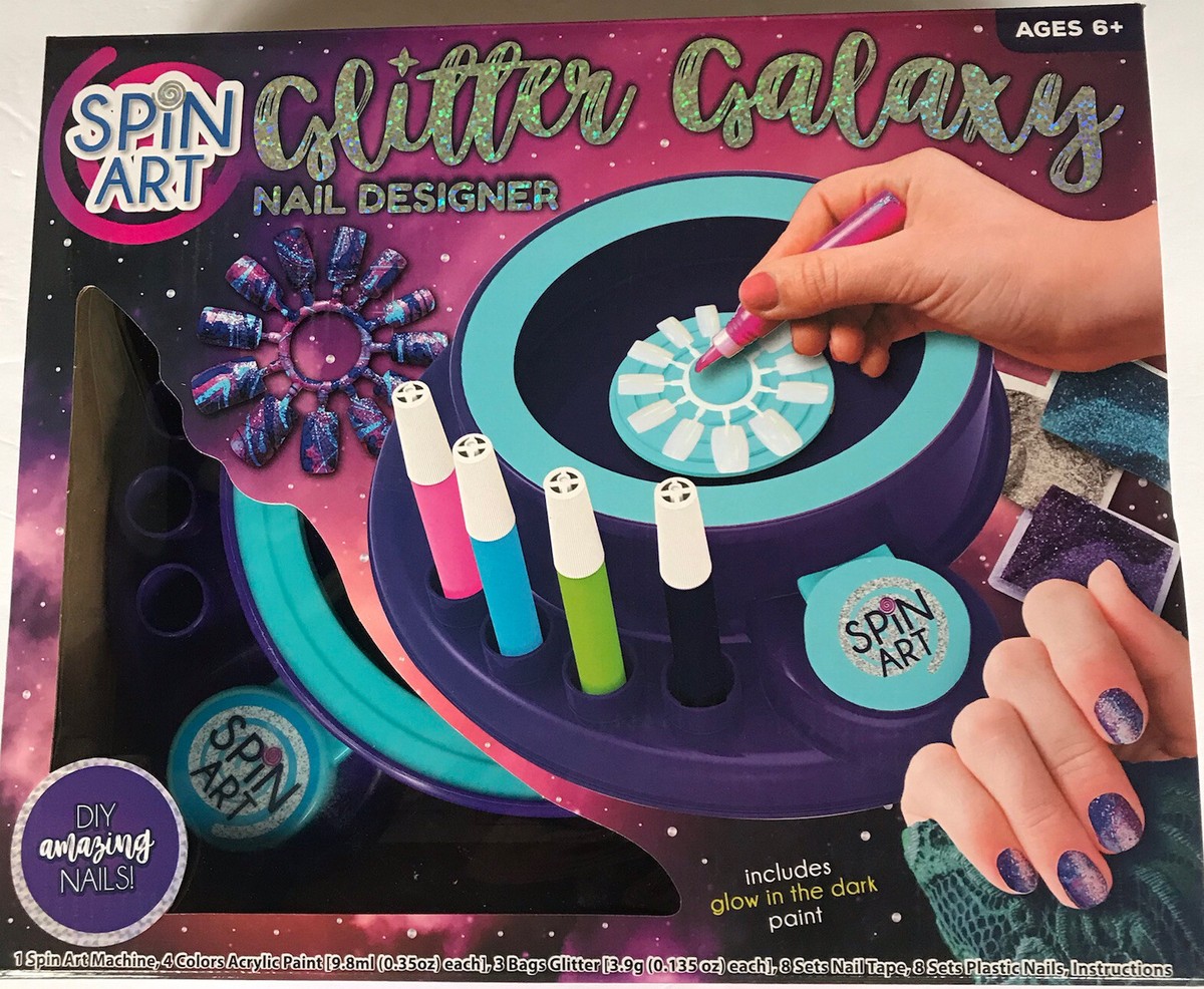 glow in the dark galaxy nails