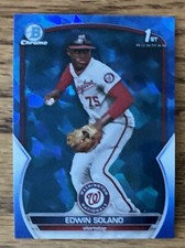 2023 Bowman Chrome Sapphire EDWIN SOLANO, Washington Nationals, #BCP-169