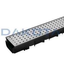 CANALETTA NERA PEGASUS PLUS ONE 100X35 CON GRIGLIA IN ACCIAIO INOX HOLE