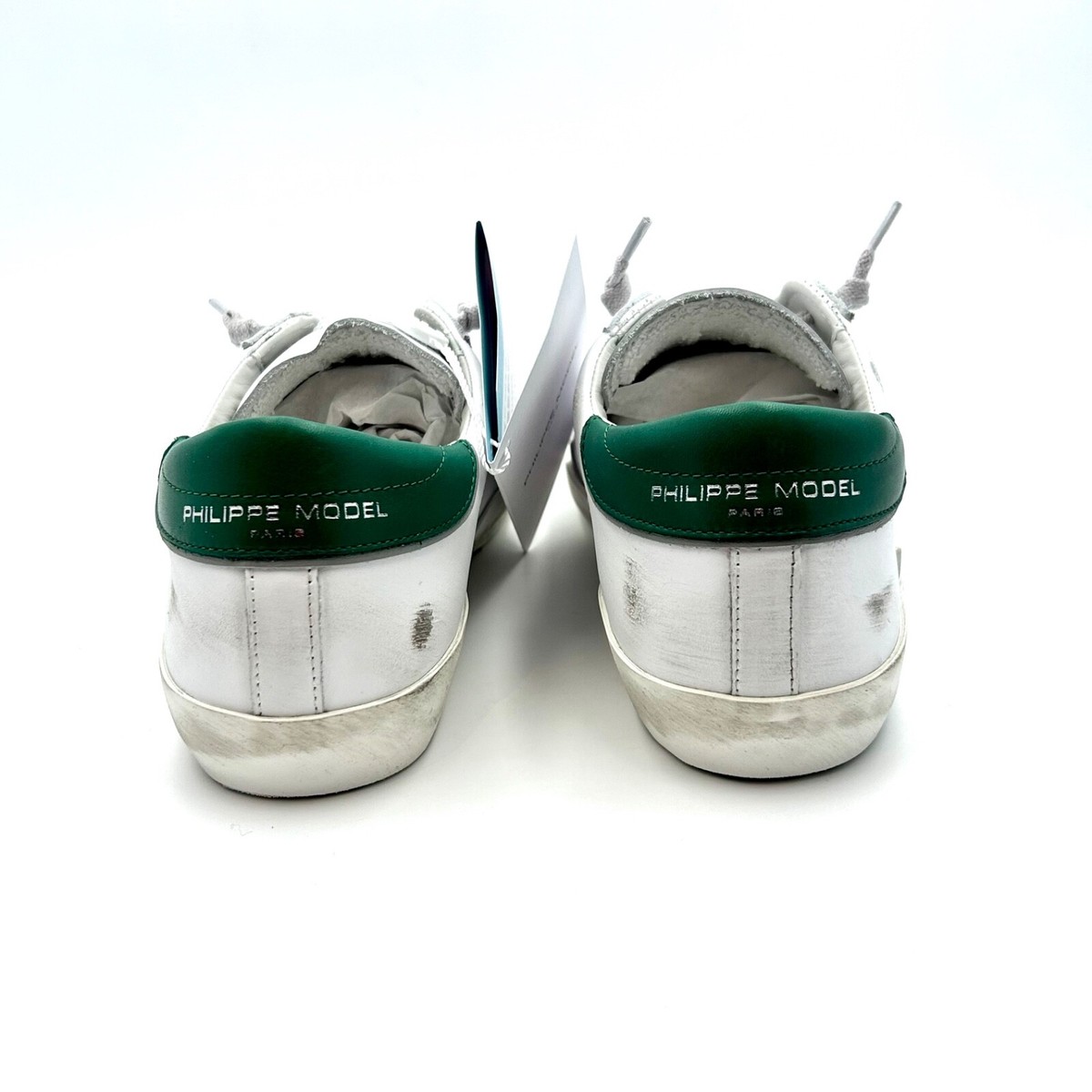 スニーカー Philippe Model Paris Sneakers & Slip-On Green Prsx Sneakers: Man's White/Green Shoes | Philippe Model