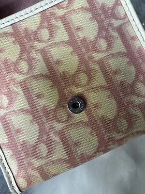 AUTHENTIC CHRISTIAN DIOR PINK NO 1 TROTTER BIFOLD WALLET | eBay