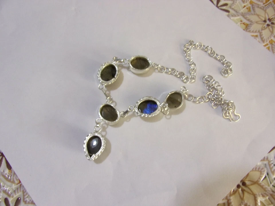 catenina in argento con labradorite - Immagine 4 di 4