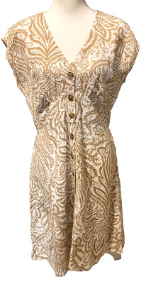 Loft womens sz. 6 linen/viscose blend sleeveless dress NWT MSRP $94.95