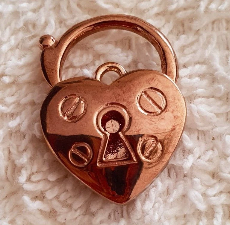Rose gold cheap lock necklace