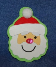 Jeweled Santa, Foam Refrigerator Magnet, Made in the USA