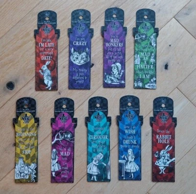 ORIGINAL METAL SIGN ALICE IN WONDERLAND MAGNETIC BOOKMARK