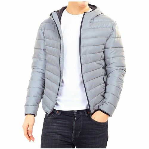CHAQUETA ACOLCHADA CON CAPUCHA BRAVE SOUL PARA HOMBRE ACOLCHADA BURBUJA PUFFA ABRIGO BOMBER CÁLIDO - Imagen 16 de 17