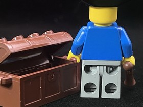 LEGO Pirates Minifigure pi005  Blue Coat 1989 Eyepatch 6279 6285 Barracuda Chest