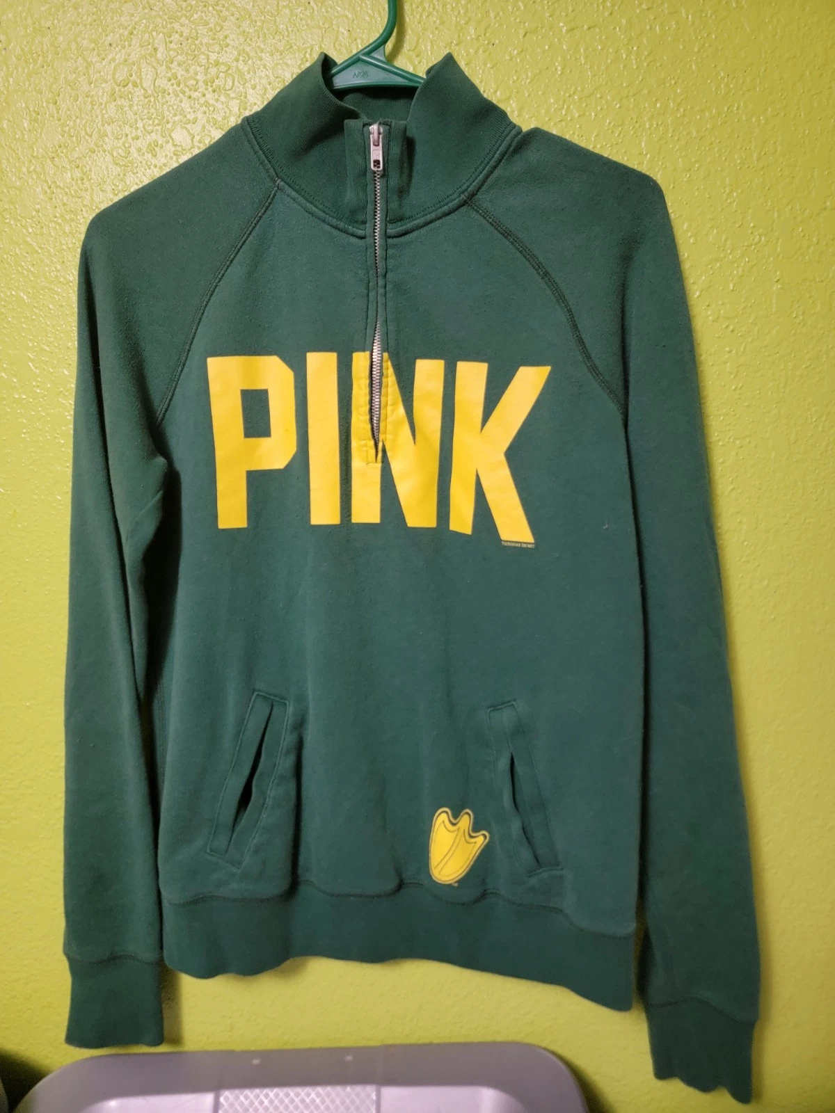 UNDERCOVER Maglione Victoria's Secret ROSA Oregon Ducks full zip 5° verde oceano giallo sm.