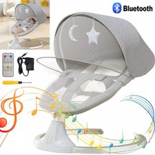 Bluetooth Electric Baby Swing Infant Cradle Bouncer Rocker Chair Remote Music