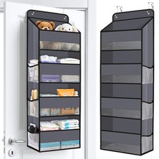 Over The Door Organizer Storage with 4 Large Pockets Door Hanging Organizer w...