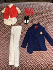 Vtg Barbie Ken #1411 “Victory Dance” Shirt, Vest, Jacket, Pants, Socks, Shoes