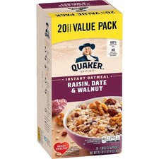 Instant Oatmeal with Raisins Dates and Walnuts Breakfast Cereal Pack of 20