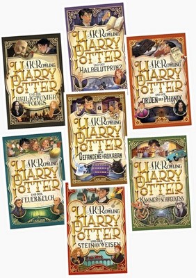 20 Jahre Harry Potter Jubiläumsausgabe von Joanne K. Rowling   7 Taschenbücher