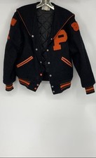 General Sport Mens Orange Black Baltimore Orioles Varsity Jacket Size M