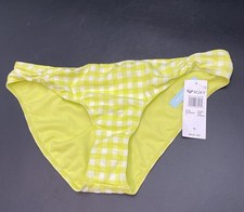 Roxy Printed Beautiful Sun Bikini Bottoms Women  s Swimsuit, Limeade, XLarge NWT
