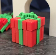 Christmas Present Fidget Toy . 3D Printed . Stocking Stuffer . Stress Relief