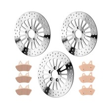 11.8" Front  Rear Brake Rotor Pad Set fit for Harley Davidson Touring Models