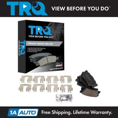 TRQ Rear Premium Posi Ceramic Brake Pad Pair Set for Toyota Lexus Pontiac