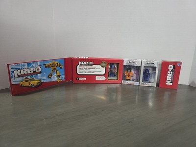 Transformers Kre-o 3 KREON FIGURES Blue BUMBLEBEE , OPTIMUS PRIME , DEVASTATOR !