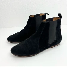 ISABEL MARANT ETOILE Dewar Suede Chelsea Boots, Black, Rubber Sole added, EU 37