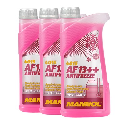 MANNOL AF13++ -40°C  AntifreezeKühlerfrostschutz Ready-Mix TL-774 G/J, 3x1 Liter