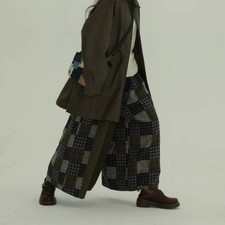 Japanese women's retro Harajuku wide-leg pants Trousers sz