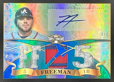 2013 Topps Triple Threads Relic Auto Sapphire #TTAR-FF1 Freddie Freeman /3