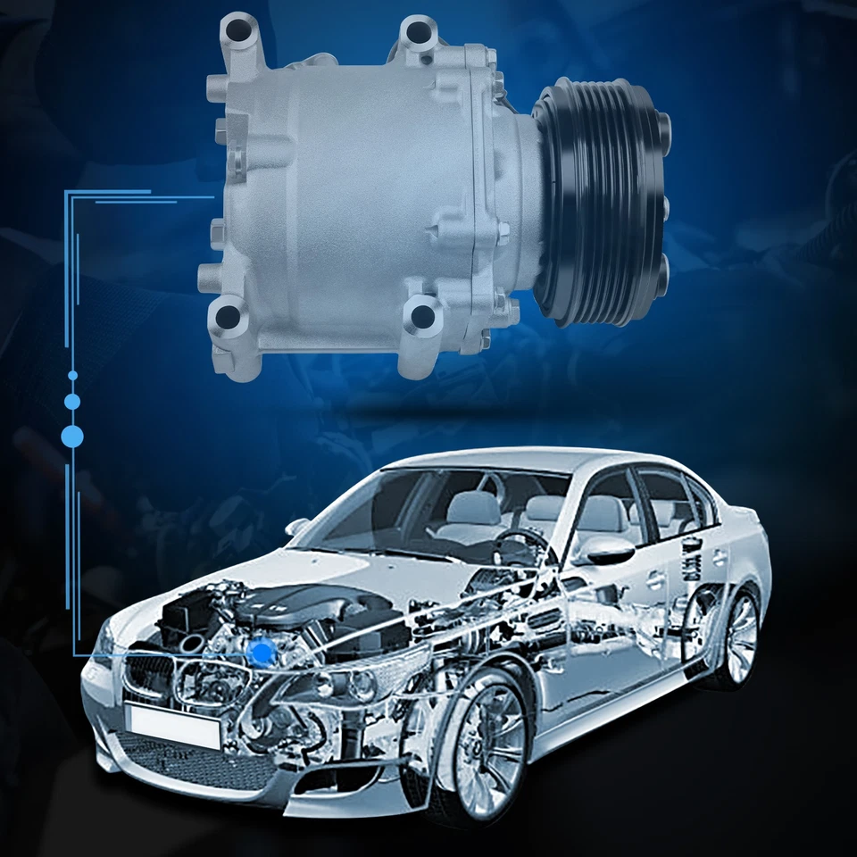 Compresor de aire acondicionado ECCPP para Chrysler Sebring 2001-2006 Dodge Stratus 2001-2004 Foto 4 de 4