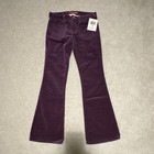 GUESS JEANS Girls Flare Corduroy Stretch Pants Purple Size 10 — photo 1