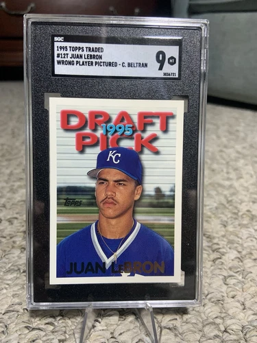 1995 TOPPS TRADED JUAN LEBRON PICTURED #12T C. BELTRAN UER — Pop 1!