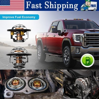 Front & Rear Thermostat Kit Fit for 2001-17 Chevrolet Express Silverado GMC Sava