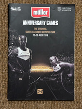 Anniversary Games 2016 Queen Elizabeth Olympic Park programme