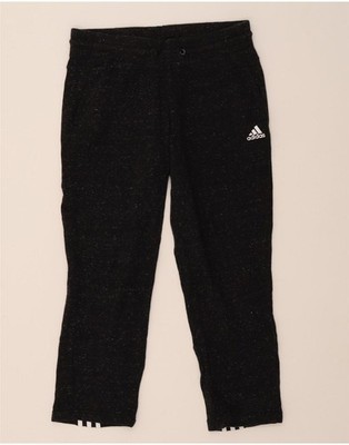 ADIDAS Womens Tracksuit Trousers UK 12/14 Medium  Grey Flecked Cotton AI03