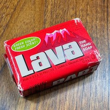 Lava Hand Bar Soap Green Fresh Scent w/Pumice 4oz VTG Made in USA regular size
