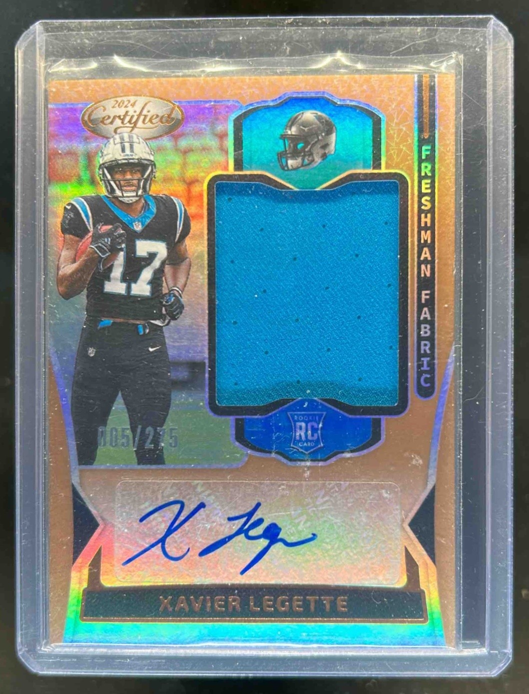 2024 Certified Xavier Legette Freshman Fabric RC Jersey Bronze Auto #5/275