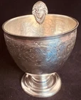 GORHAM STERLING MEDALLION CHILDS CUP UNUSED? GORGEOUS EXCELLENT NO MONOGRAM