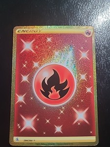 Fire Energy - 284/264 - Pokemon Fusion Strike Sword & Shield Secret Rare Card NM