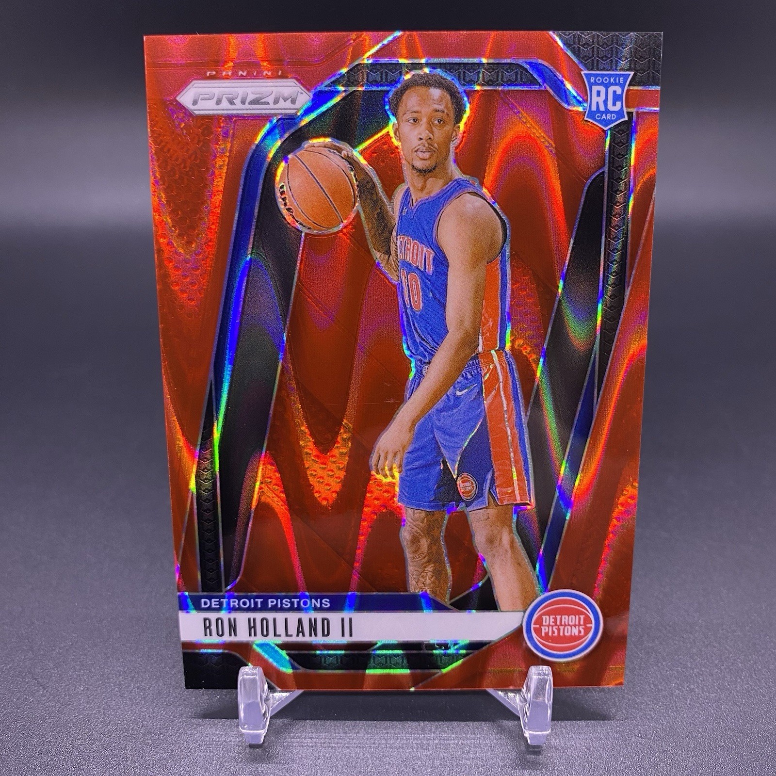 #/299! 🚨2024-25 Panini Prizm Ron Holland II RC Detroit Pistons Red Rookie #269